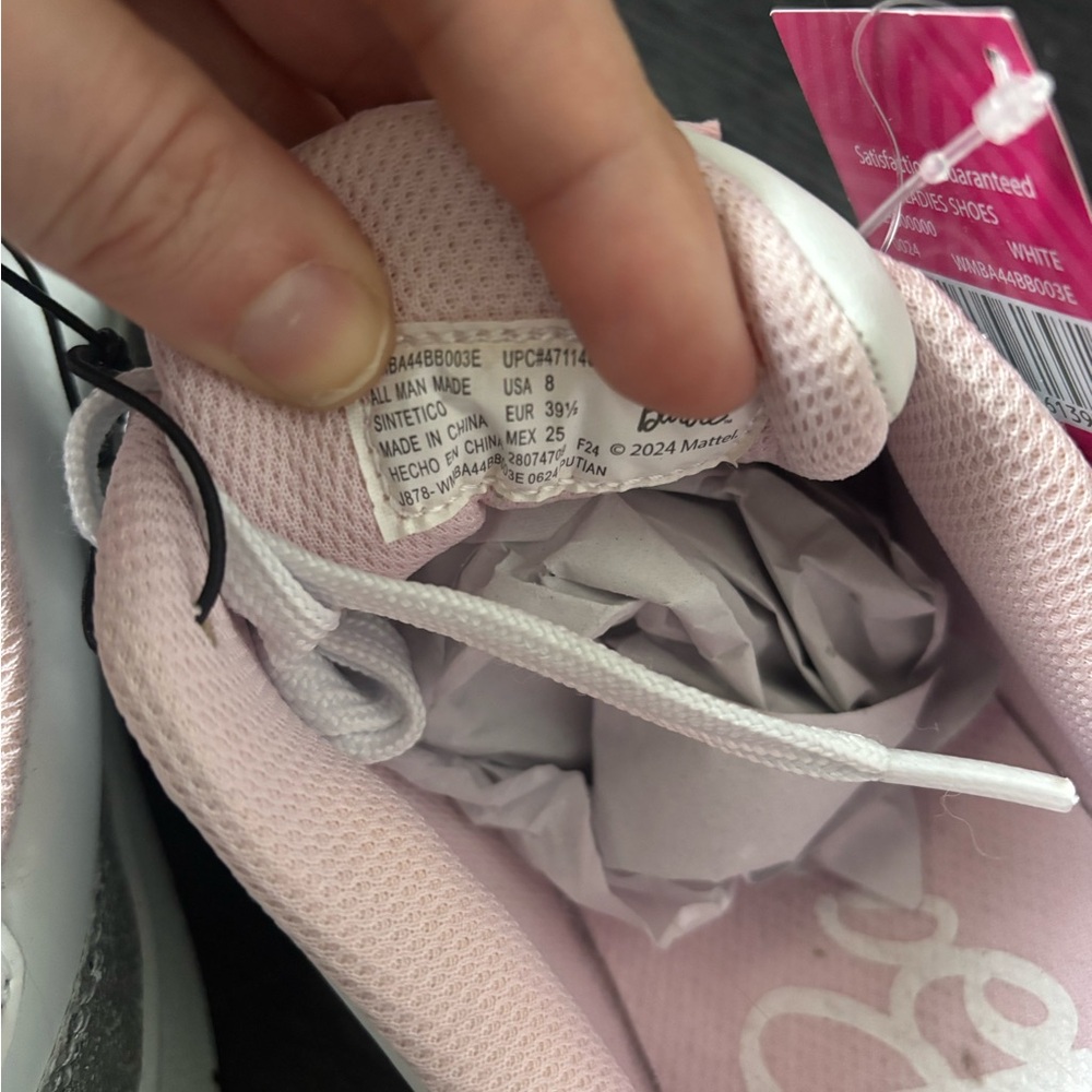 Barbie Women's Sparkle Sneakers - White and Silver - Picture 4 of 4